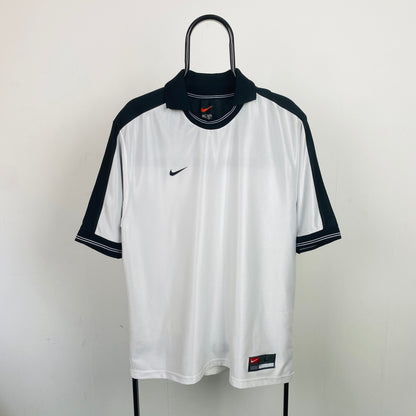 90s Nike Football Shirt T-Shirt White Large