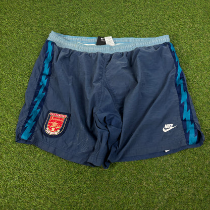 90s Nike Arsenal Football Shorts Blue XL