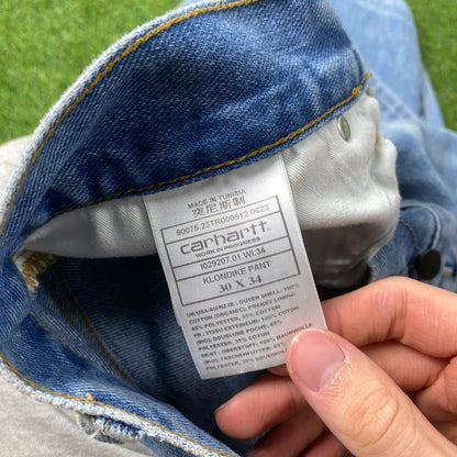 00s Carhartt Klondike Pant Jeans Blue Small 30x32 Joggers