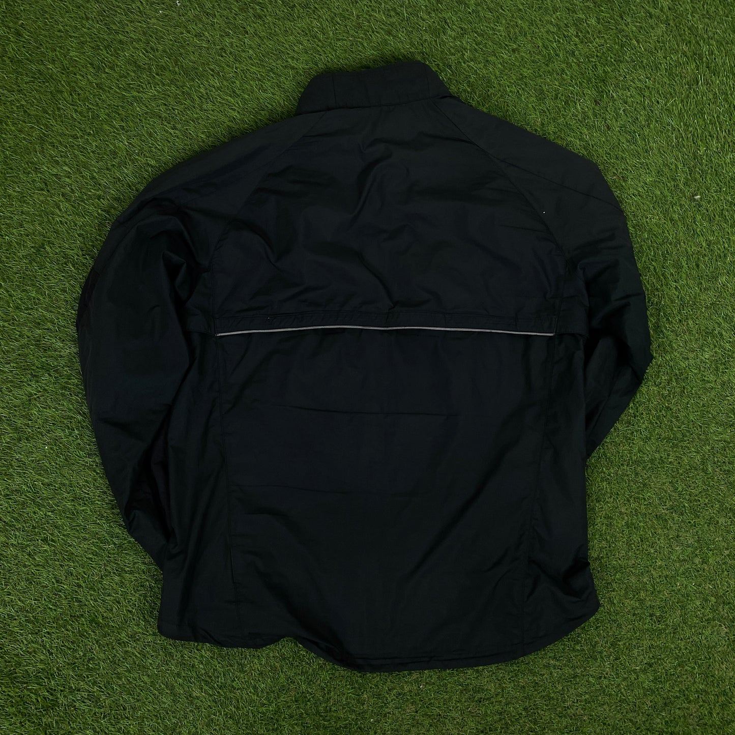 00s Nike Piping Tracksuit Jacket + Joggers Set Black Large