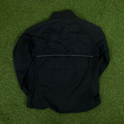 00s Nike Piping Tracksuit Jacket + Joggers Set Black Large