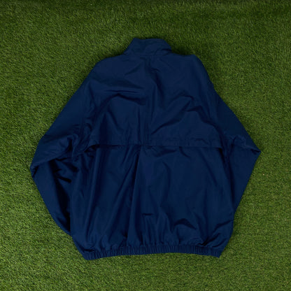 00s Nike UNC Piping Windbreaker Jacket + Joggers Set Blue Medium
