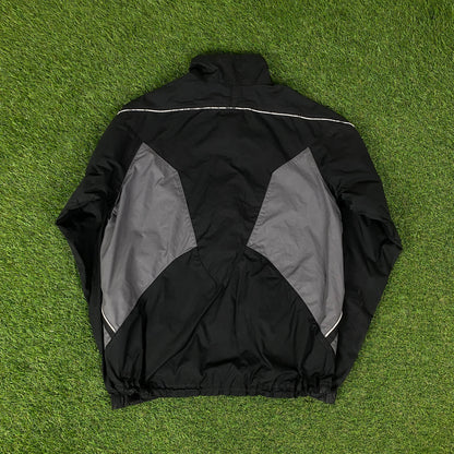 00s Nike Clima-Fit Windbreaker Jacket + Joggers Set Black Small