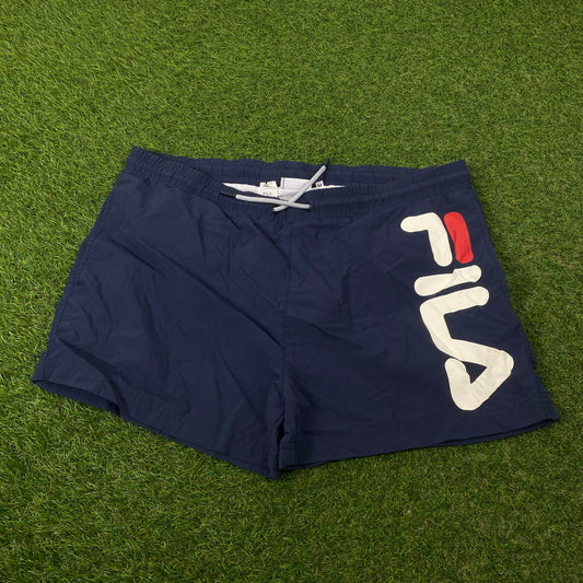 Retro Fila Shorts Blue Medium