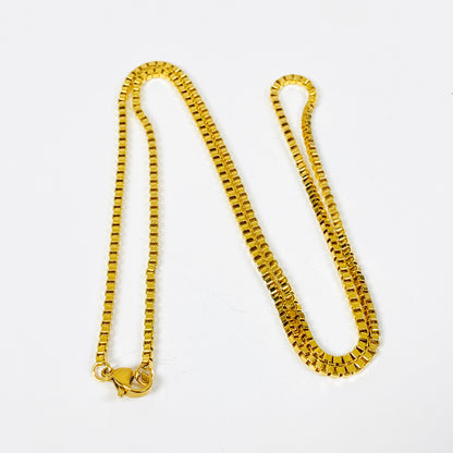 Micro Tennis Chain Necklace Gold 3mm