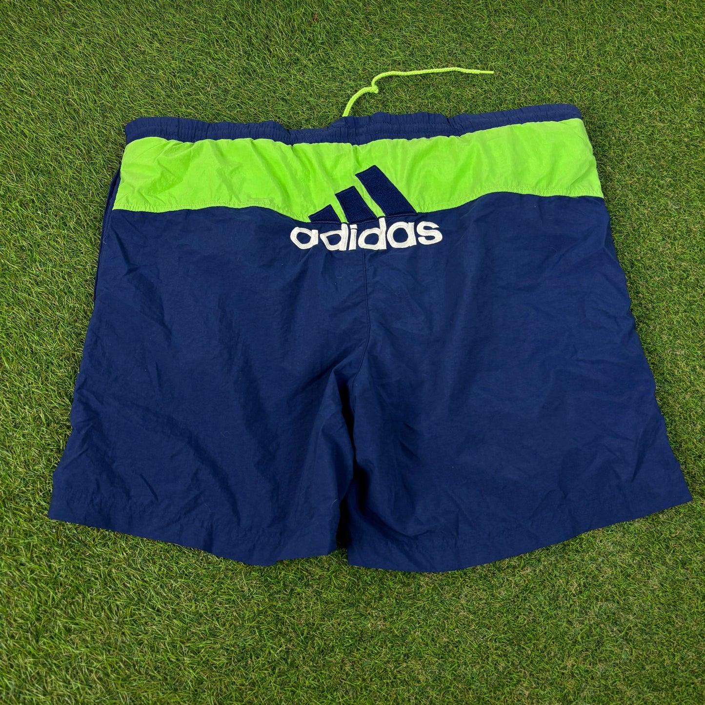 90s Adidas Swim Shorts Blue Medium
