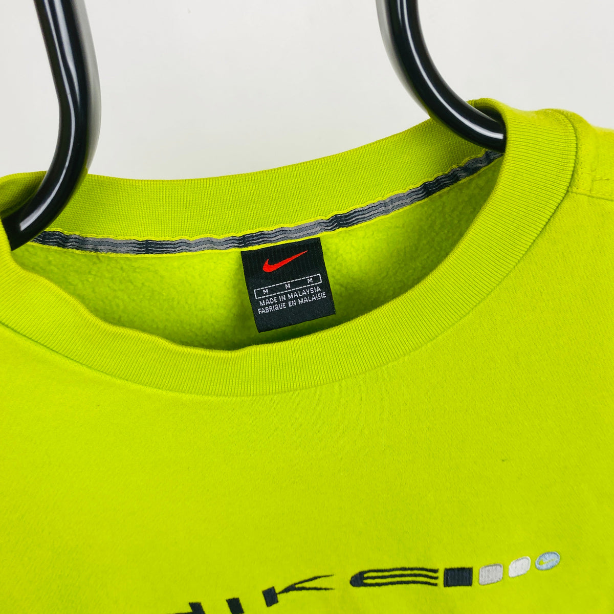 90s Nike Sweatshirt Lime Green Medium