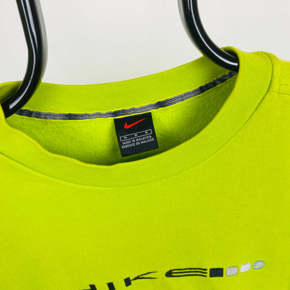 90s Nike Sweatshirt Lime Green Medium