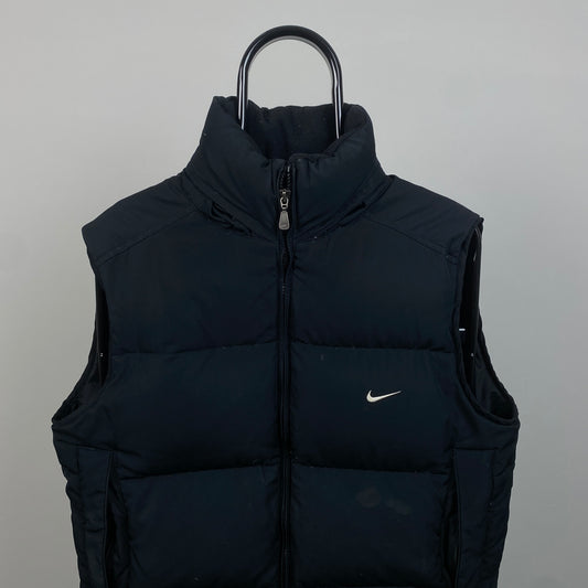 00s Nike Puffer Gilet Jacket Black Small