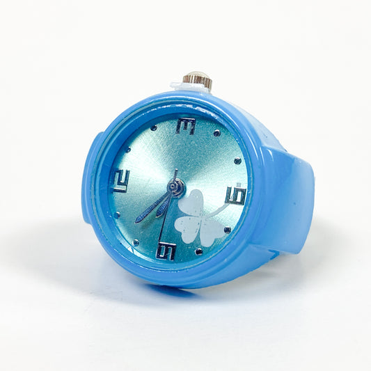 Retro Adjustable Watch Ring Blue