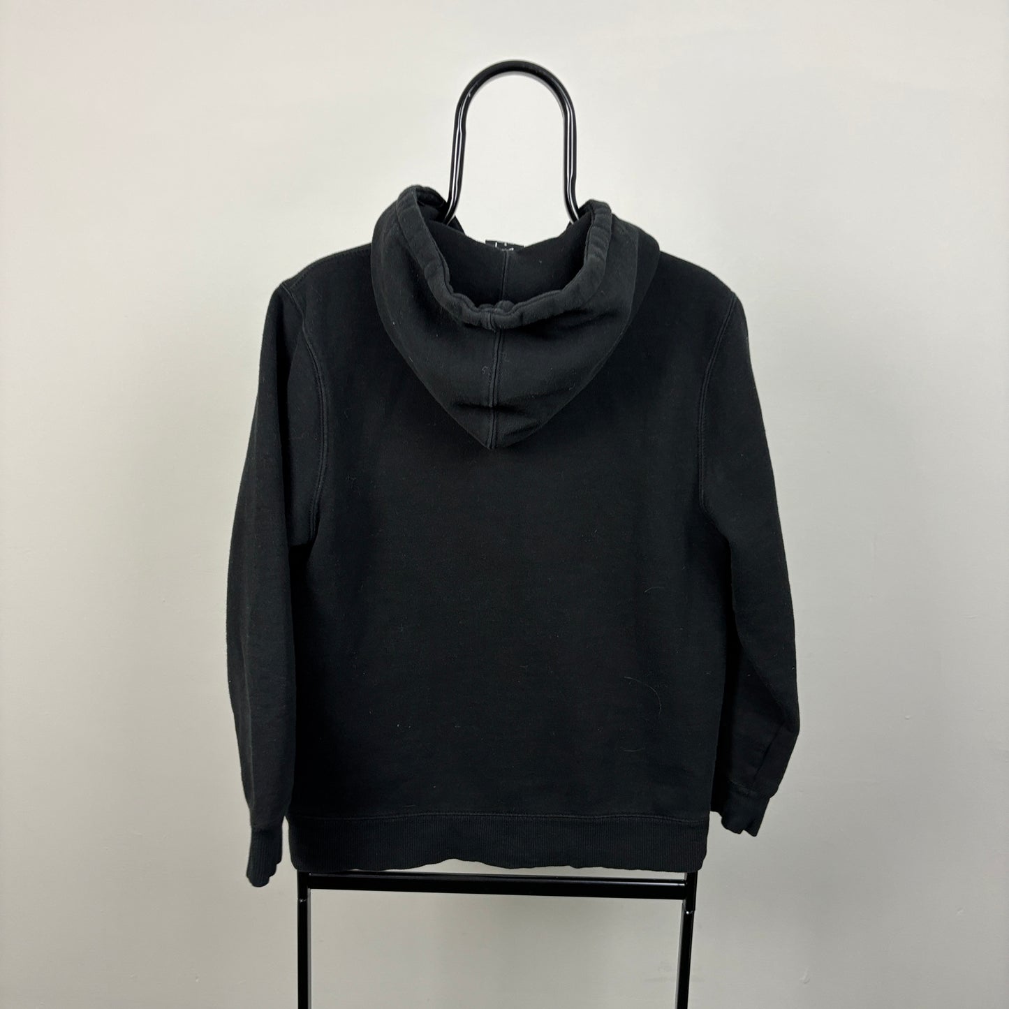 00s Stussy Chenille Logo Hoodie Black Small