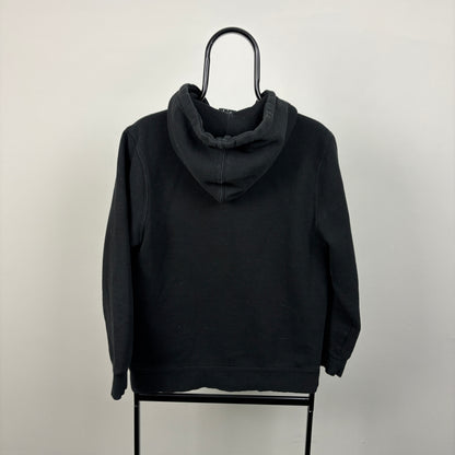 00s Stussy Chenille Logo Hoodie Black Small