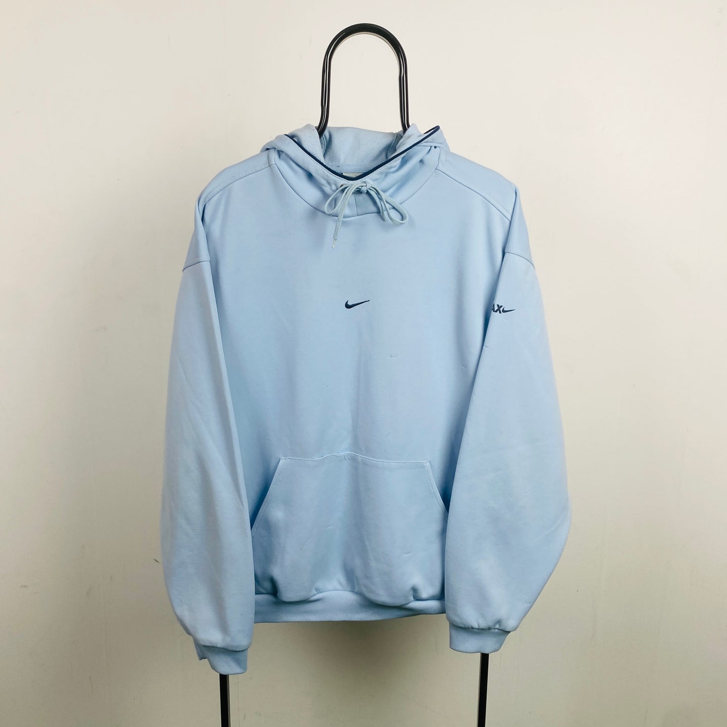 00s Nike Air Max Centre Swoosh Hoodie Baby Blue Large