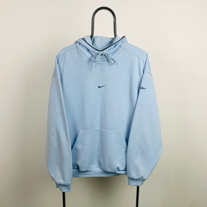 00s Nike Air Max Centre Swoosh Hoodie Baby Blue Large