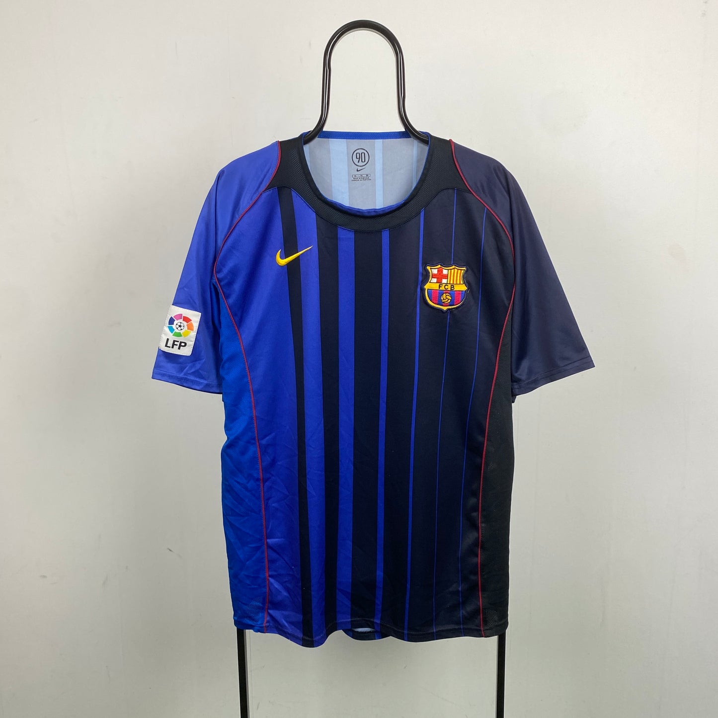 00s Nike Barcelona Football Shirt T-Shirt Blue XL