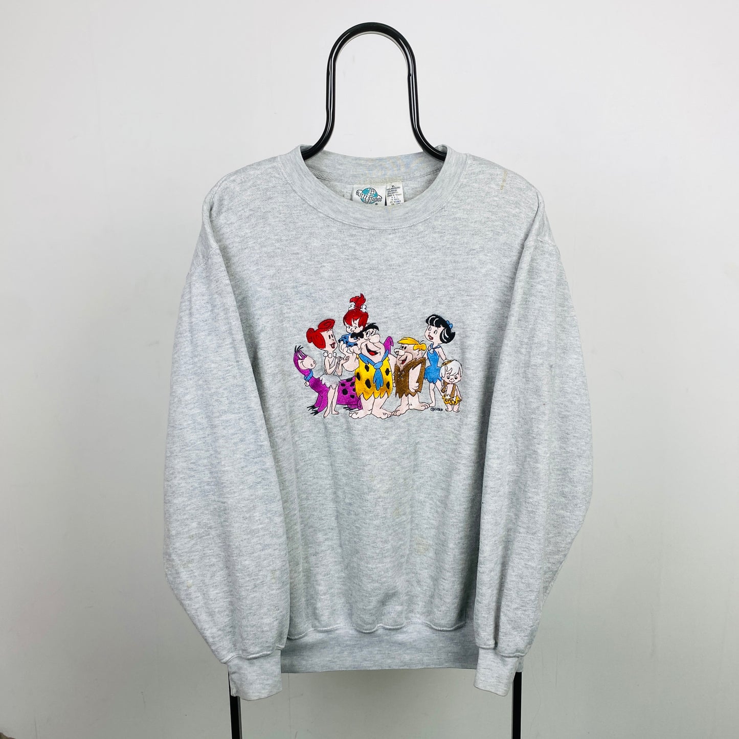 Retro 90s Flintstones Sweatshirt Grey XL