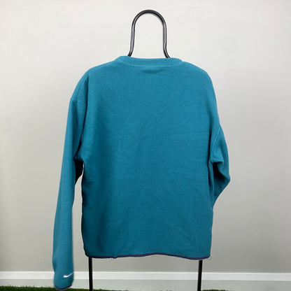 90s Nike Deep Pile Fleece Sweatshirt Blue Medium