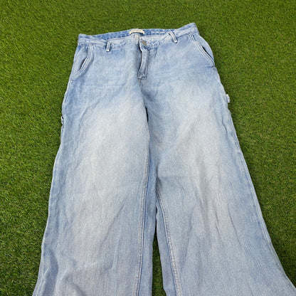 00s Carhartt Pierce Denim Jeans Joggers Blue Small 30 Waist