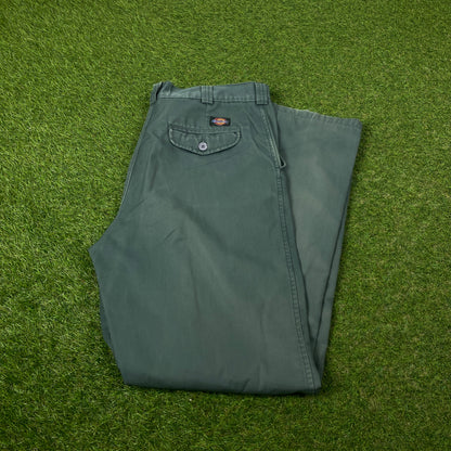 00s Dickies Reaper Carpenter Trousers Joggers Green Large 36x32