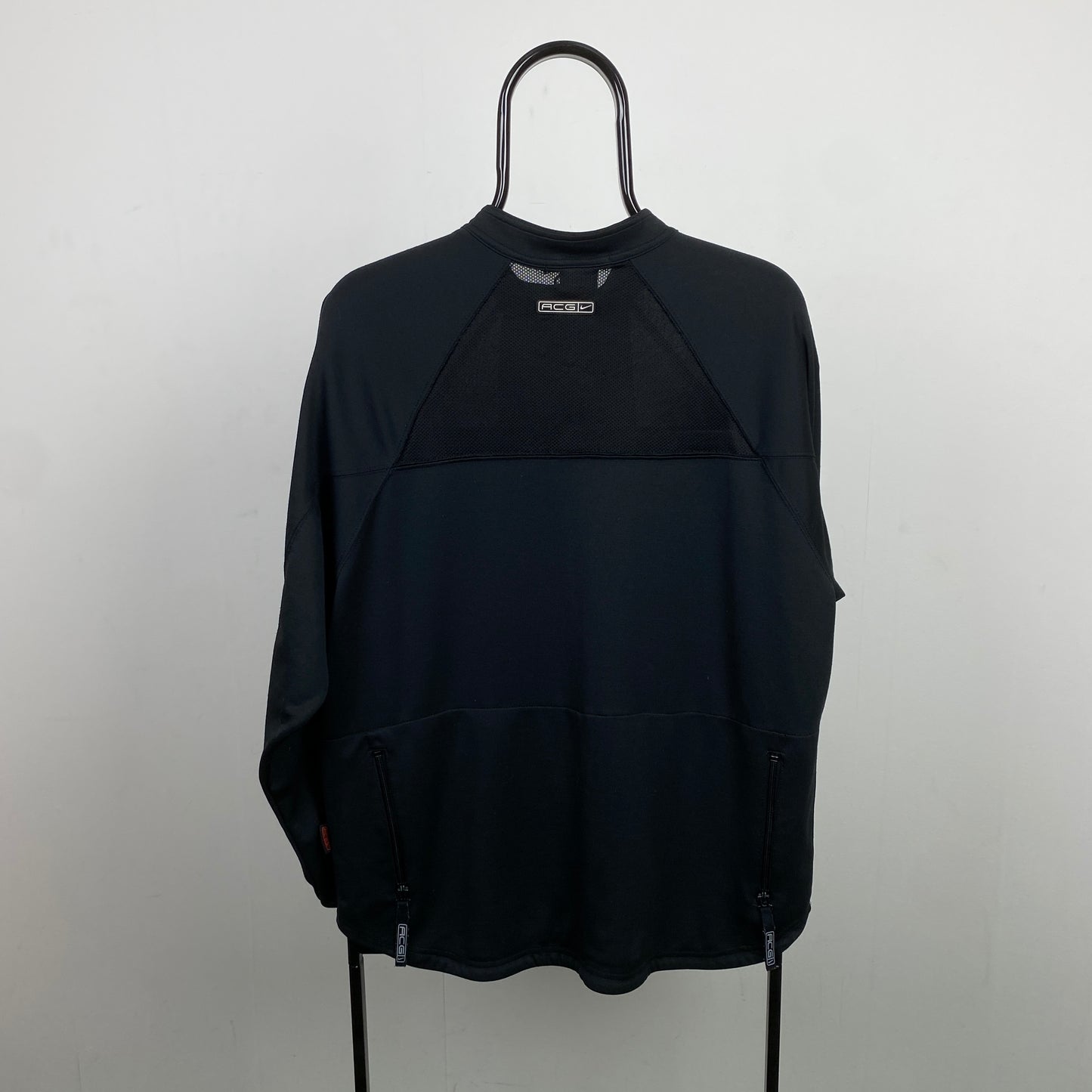 90s Nike ACG 1/4 Zip Sweatshirt Black Small