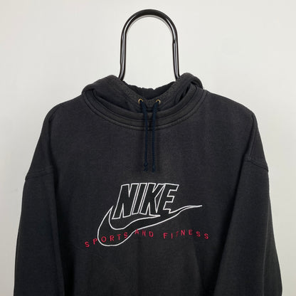 90s Nike Sports & Fitness Hoodie Black Small