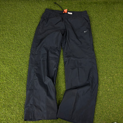 00s Nike Piping Windbreaker Jacket + Joggers Set Blue Women’s Small