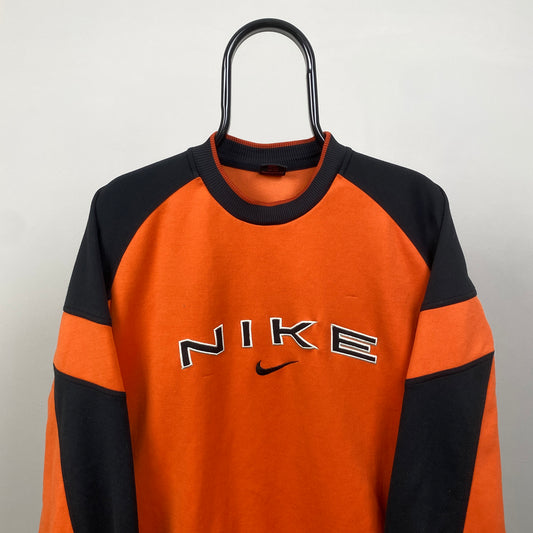 90s Nike Sweatshirt Orange Medium