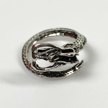 Retro Adjustable Snake Ring Silver