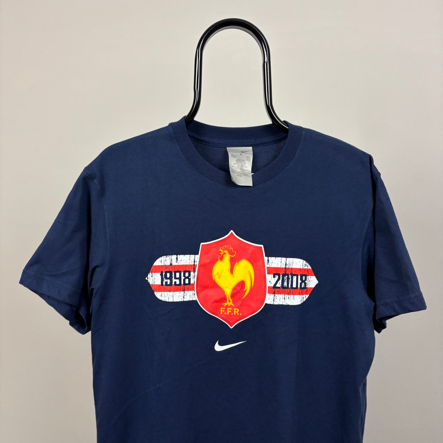 00s Nike France Rugby T-Shirt Blue Medium