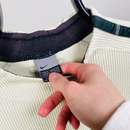 00s Nike Ribbed Sweatshirt Brown Medium