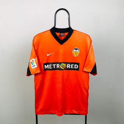 00s Nike Valencia Ayala 4 Football Shirt T-Shirt Orange Small