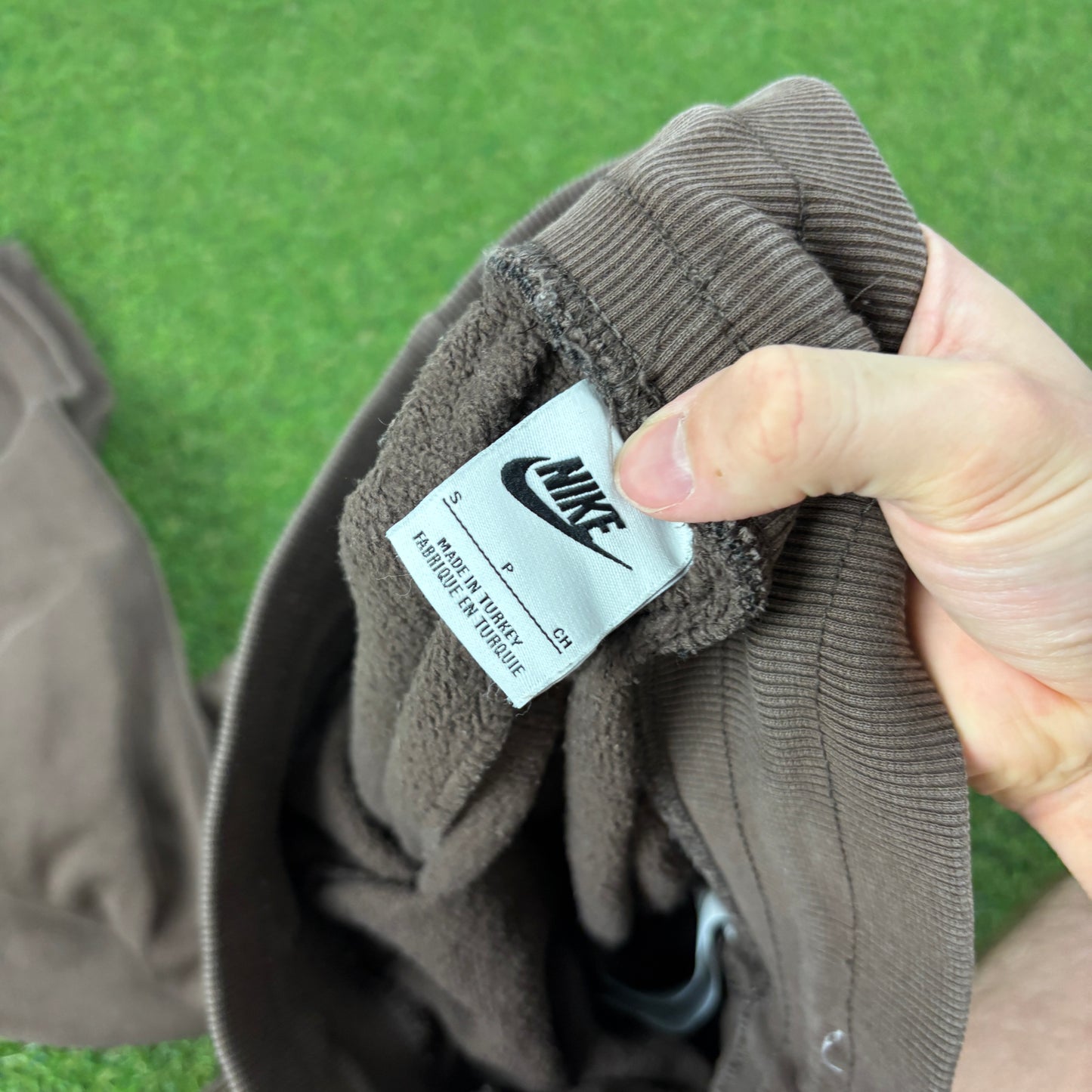 00s Nike Wide Leg Cotton Joggers Brown Small