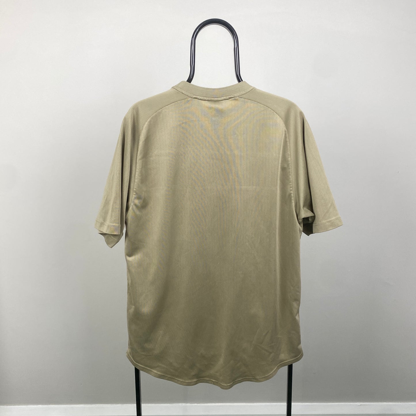 00s Nike Football Shirt T-Shirt Brown Large