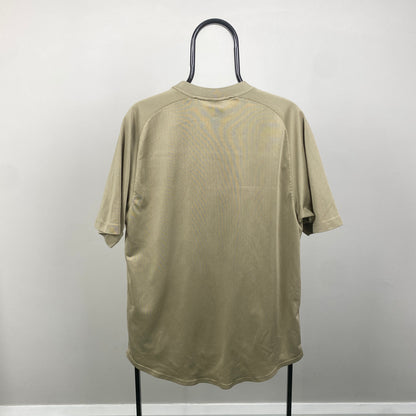 00s Nike Football Shirt T-Shirt Brown Large