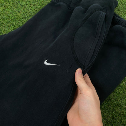 00s Nike Wide Leg Cotton Joggers Black Small