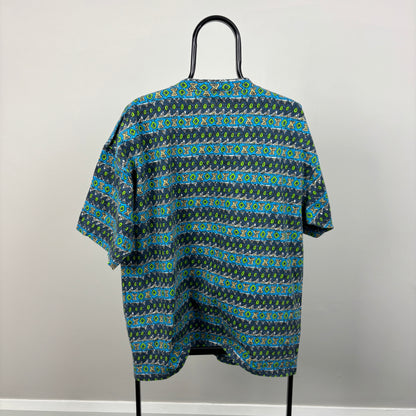90s Quiksilver T-Shirt Green Large