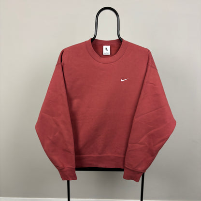 00s Nike Heavyweight Sweatshirt Red Small