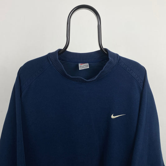 90s Nike Sweatshirt Blue Large