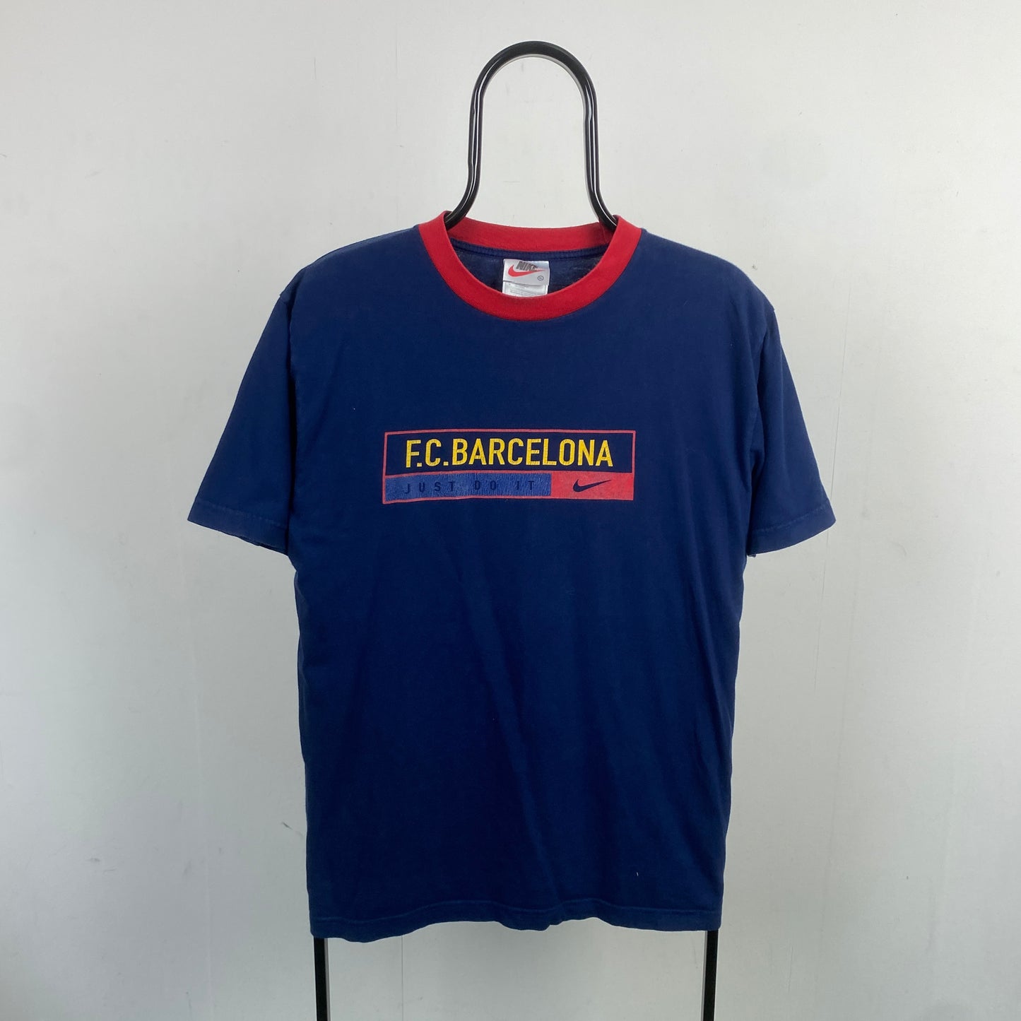 90s Nike Barcelona T-Shirt Blue Small