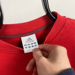 00s Adidas Sweatshirt Red Small