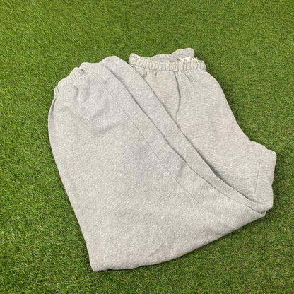 00s Nike Wide Leg Cotton Joggers Grey Large