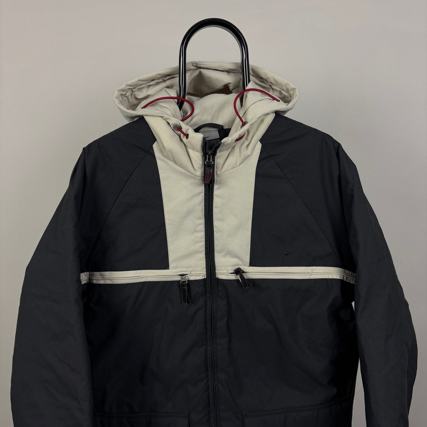 00s Nike Puffer Coat Jacket Grey Small