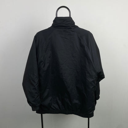 00s Nike Reversible Fleece Coat Jacket Black Small