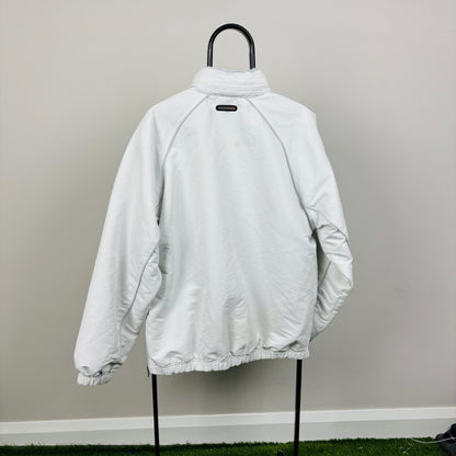 00s Nike Piping Windbreaker Jacket Grey Large