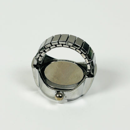 Vintage Watch Ring Sapphire Blue