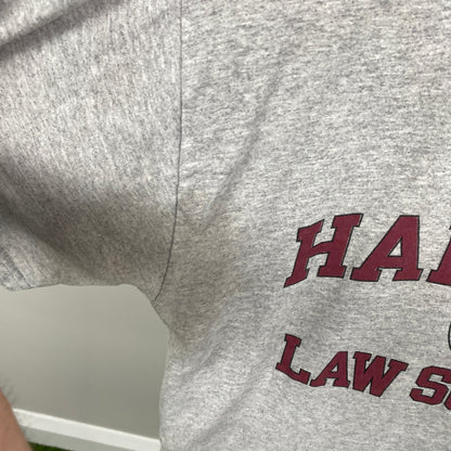 Retro Champion Harvard Law T-Shirt Grey Medium