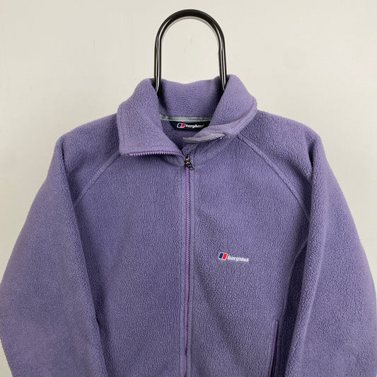 Retro Berghaus Fleece Sweatshirt Purple Medium