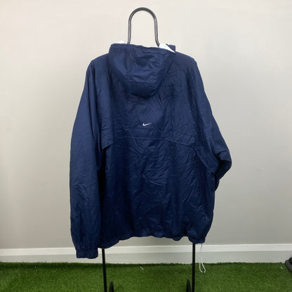 90s Nike Reversible Sidewinder Fleece Coat Jacket Blue XL/XXL
