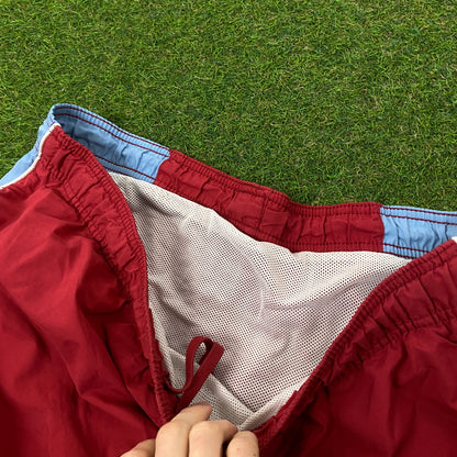 90s Nike Piping Shorts Red Medium