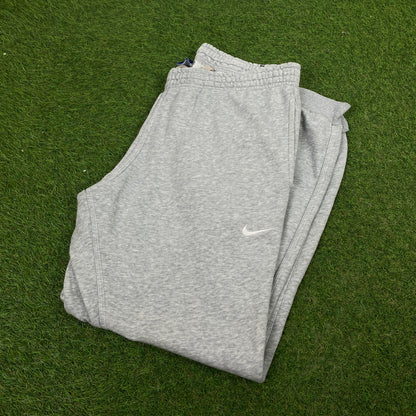 00s Nike Wide Leg Cotton Joggers Grey XXL